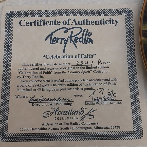 3 pc bundle of Terry Redlin plates - Picture 9 of 10